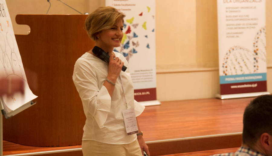 Agnieszka Miśkowicz na konferencji