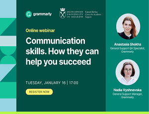Webinar for JU graduates: `Communication skills. How they can help you succeed`
